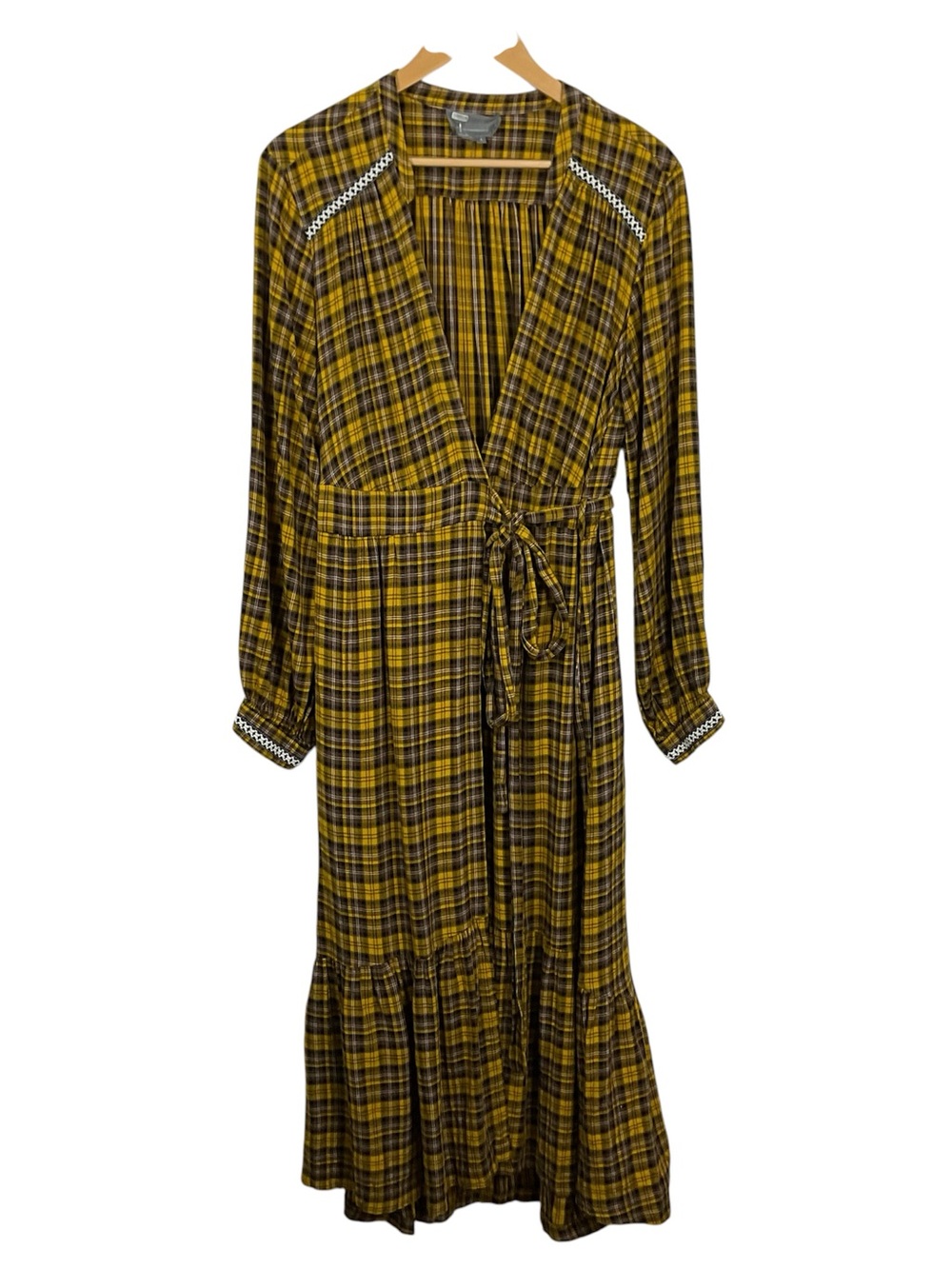 Anthropologie Dalton Wrap Maxi Dress Womens Size Large